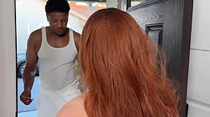 BBW with big tits meets huge cock on Tinder for deepthroat blowjob and ass pounding.