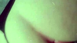 Mina with round ass enjoys toy in outdoor setting