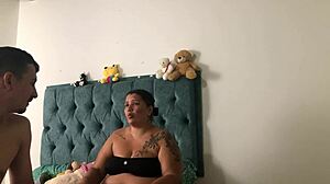 Roughly fucking the chubby latina with big ass and monster cock