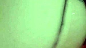 Mina with round ass enjoys toy in outdoor setting