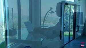 Ever seen a hot couple banging hard on a lake boat outdoors?