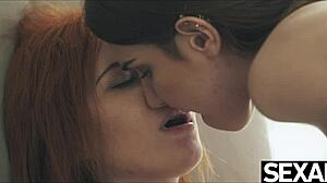 Flexible Lesbian Eats Her Sexy Redhead Girlfriends Hot Pussy