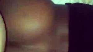 a black couple enjoys intense backshots in doggystyle position.