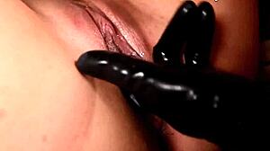 Kyra Hot and Lucy Suggestively Dominate in Latex with Juicy Cunilingus.