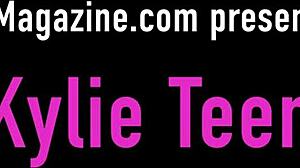 kylie teen's tight slit loosens after intense toy masturbation session