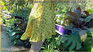 Wifey heads out in a cute summer dress braless and looks amazing with her blonde hair