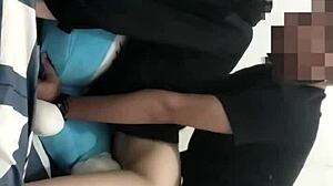 young asian teen bends over for ex-boyfriend's intense session