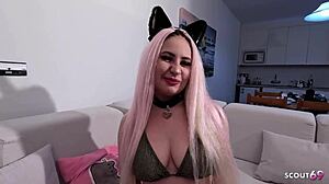 Old German Guy Fucks Dirty Girl Without Condom