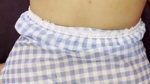 Bold anal creampie in curvy mexican housewife's asshole