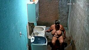 hidden camera catches stepmom shaving while stepson watches secretly