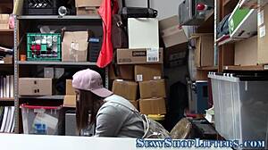 Caught Shoplifting Teen Receives Intense Facial Cumshot Punishment