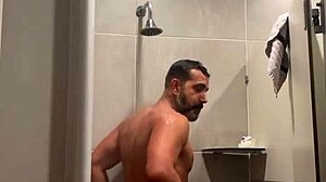 hey, wanna join me for gym shower time in my red thong?