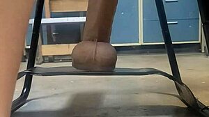 Big Hankeys Dildo On Bouncy Sex Chair For Solo Play