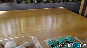 Stunning Shemale Agent Rides Hard In Open House Cowgirl Fuck