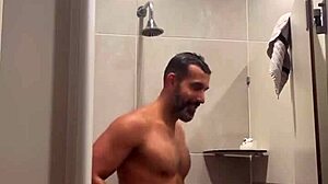 hey, wanna join me for gym shower time in my red thong?