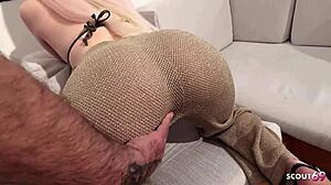 Old German Guy Fucks Dirty Girl Without Condom