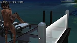 Sims 4: Tierra Gets Fucked By The Pool With Tattoos