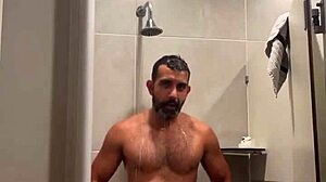 hey, wanna join me for gym shower time in my red thong?