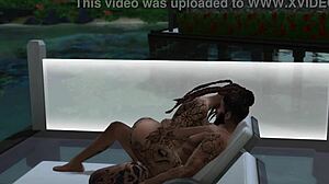 Sims 4: Tierra Gets Fucked By The Pool With Tattoos