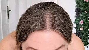 Mature Cougar Teases In Lingerie And Stockings