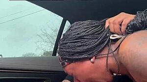 Sucking Big Black Cock for Air Forces with Sloppy Ebony Ass Action