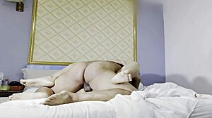 step-bro helps with a relaxing massage using baby oil