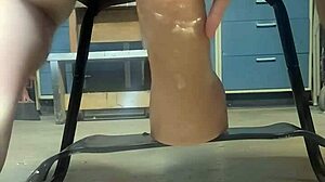 Big Hankeys Dildo On Bouncy Sex Chair For Solo Play