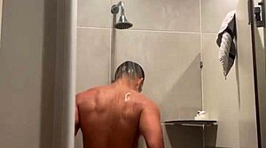 hey, wanna join me for gym shower time in my red thong?