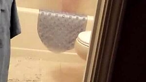 bathing in the shower with shy moments captured on camera