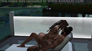 Sims 4: Tierra Gets Fucked By The Pool With Tattoos