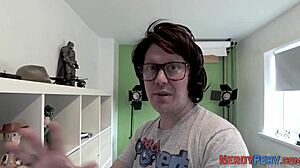 Oh Wow, British Slut Gives First Time Blowjob to Nerd's Cock in High Definition Reality!