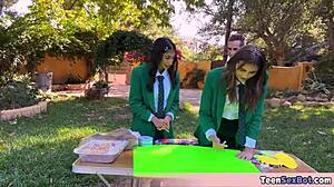 Cute Teen 18+ In Cute Uniforms Having A Free Pussy Stand At My University