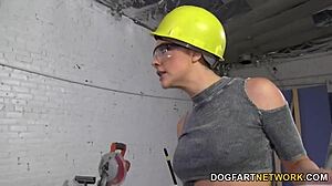 Chanel Preston pounded hard by black crew wow!