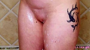 Charming Blonde Teen Teases in Hot Shower Solo Moment