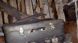 Village girl gets off in cold barn 🔥