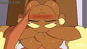 lovely lopunny getting her big ass deepthroated in school