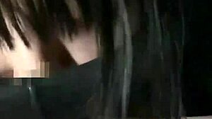 An eighteen-year-old amateur brunette with big tits seduces in erotic lingerie, delivering intense blowjobs and handjobs in the bedroom, culminating in cum swallowing with upward glances.