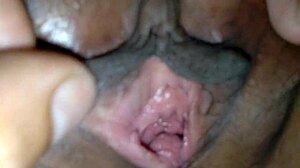 Kinky pussy rubbing leads to cum on panties