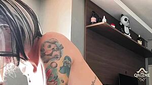 Janys relaxes him a lot, asking if he's cummed yet in this creampie scene.