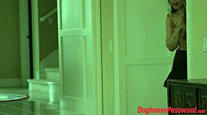 Hey, my tiny stepsister Aria Lee caught me - wanna join the fun?