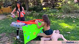 Cute Teen 18+ In Cute Uniforms Having A Free Pussy Stand At My University