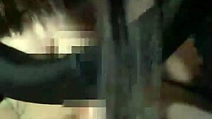 An eighteen-year-old amateur brunette with big tits seduces in erotic lingerie, delivering intense blowjobs and handjobs in the bedroom, culminating in cum swallowing with upward glances.