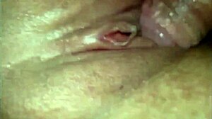 Creampie dripping out after intense session with older lover