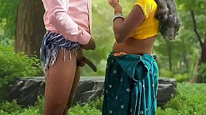 Bhabhi gets wild in forest banging session