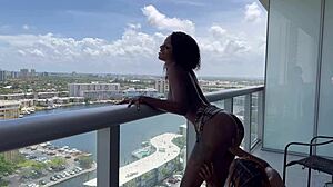Watch Destiny and Mira dive into Majesty's tight pussy in Miami?