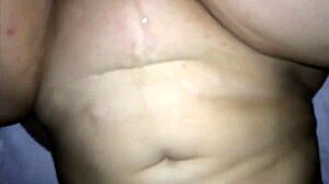 Creampie dripping out after intense session with older lover
