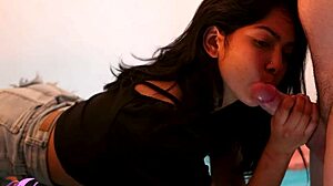 Sneaking a guy into my room for tight Latina pussy pounding while parents sleep.