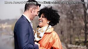 Pornstar Kisses Hairy Pussy In Interracial Fuck!