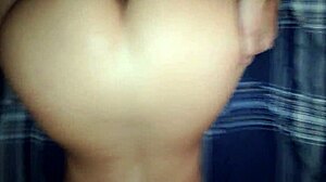 Latina girl moans loudly in doggy with huge ass shaking