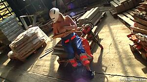 shelby moon having fun with big boobs at work today